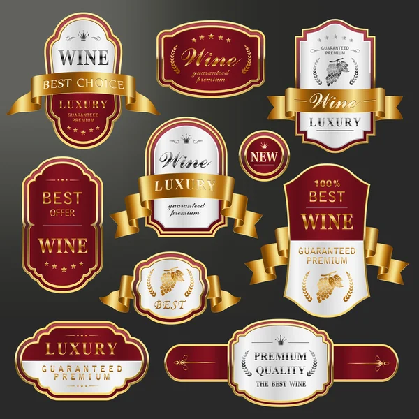 Elegant golden labels collection — Stock Vector