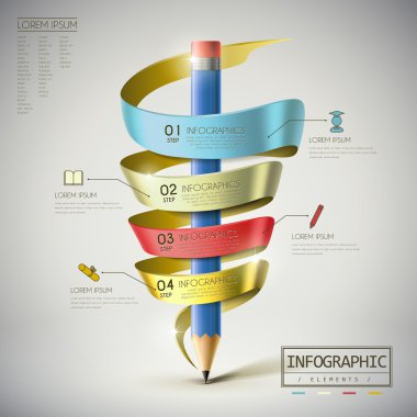Eğitim Infographic şablon tasarımı 