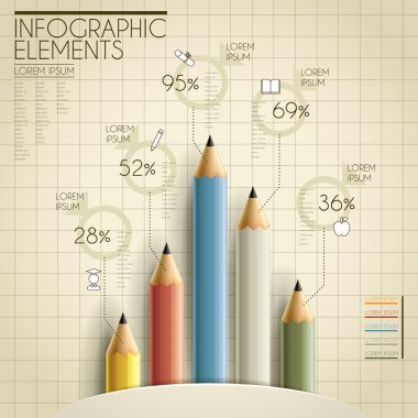 Eğitim Infographic şablon tasarımı 