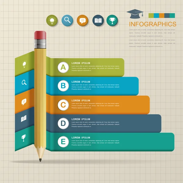 Modèle d'infographie de l'éducation — Image vectorielle