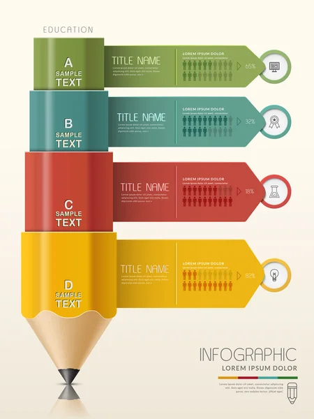 Infografik Bildung — Stockvektor