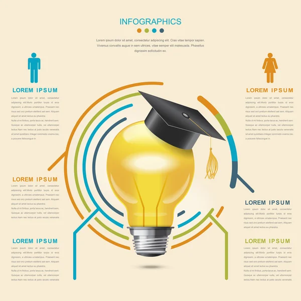 Εκπαίδευση infographic πρότυπο σχεδιασμού — Διανυσματικό Αρχείο