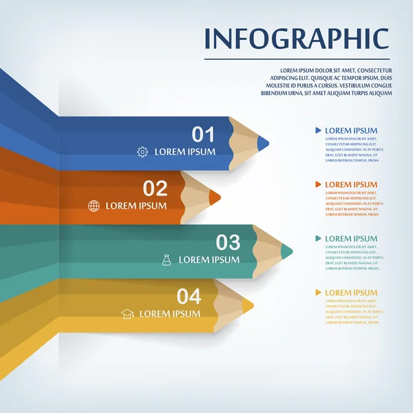 Bildung Infografik Vorlagendesign — Stockvektor