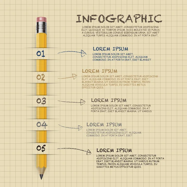 Diseño de plantilla infográfica de educación — Vector de stock