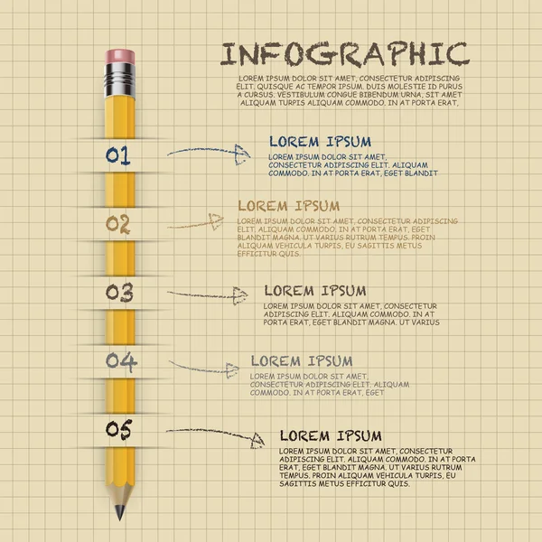 Education infographic template design — Stock Vector