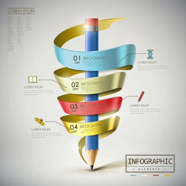 Diseño de plantilla infográfica de educación — Archivo Imágenes Vectoriales