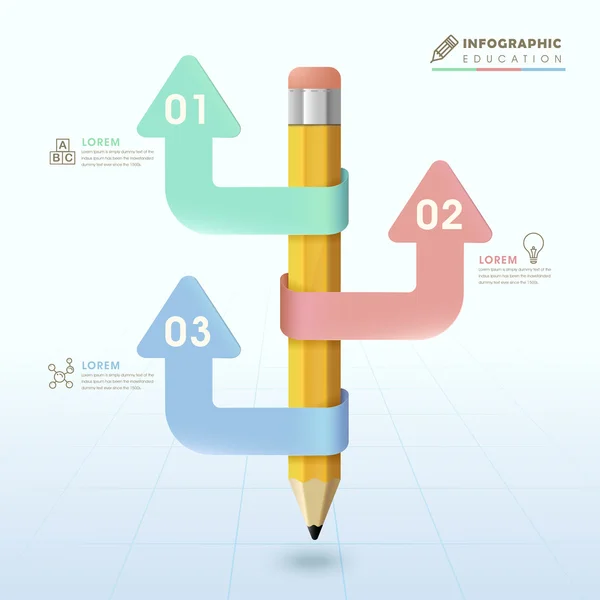 교육 infographic 템플릿 디자인 — 스톡 벡터