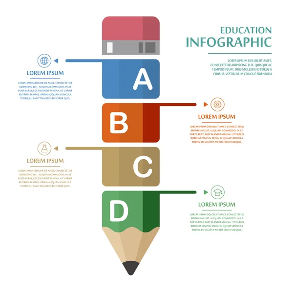 Educație design șablon infografic — Vector de stoc