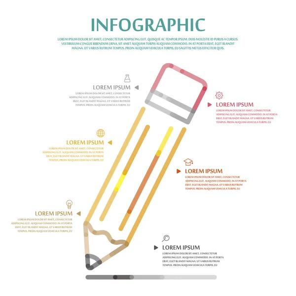 Bildung Infografik Vorlagendesign — Stockvektor