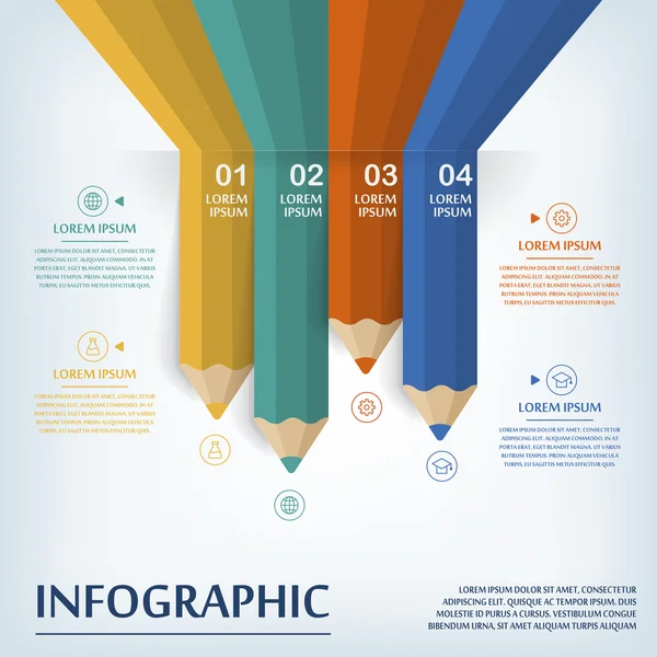 Conception de modèles d'infographie d'éducation — Image vectorielle