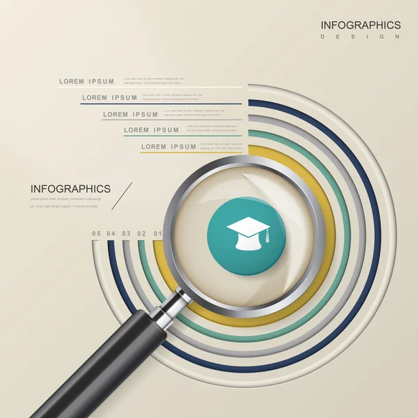 Eğitim Infographic şablon tasarımı — Stok Vektör