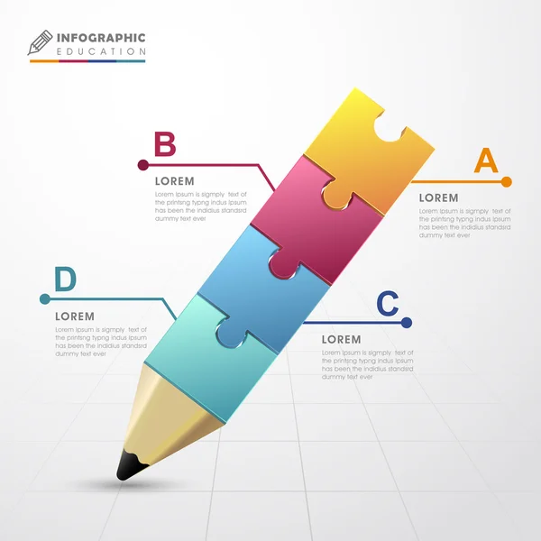 Bildung Infografik Vorlagendesign — Stockvektor