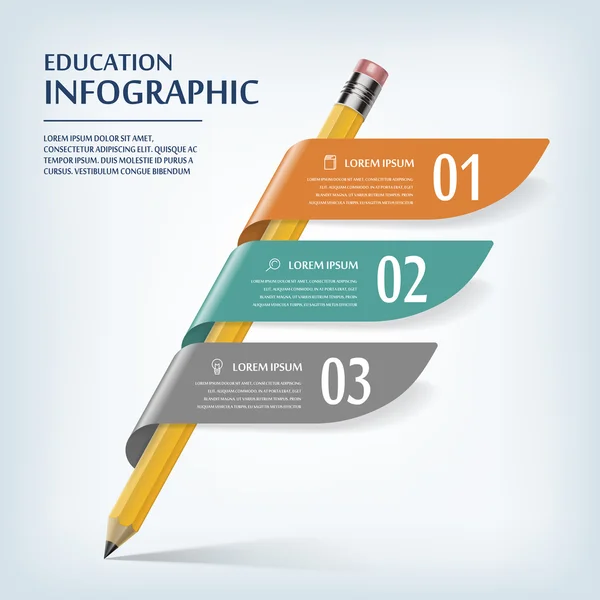 Diseño de plantilla infográfica de educación — Archivo Imágenes Vectoriales