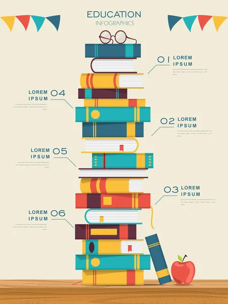 Onderwijs infographic sjabloon — Stockvector