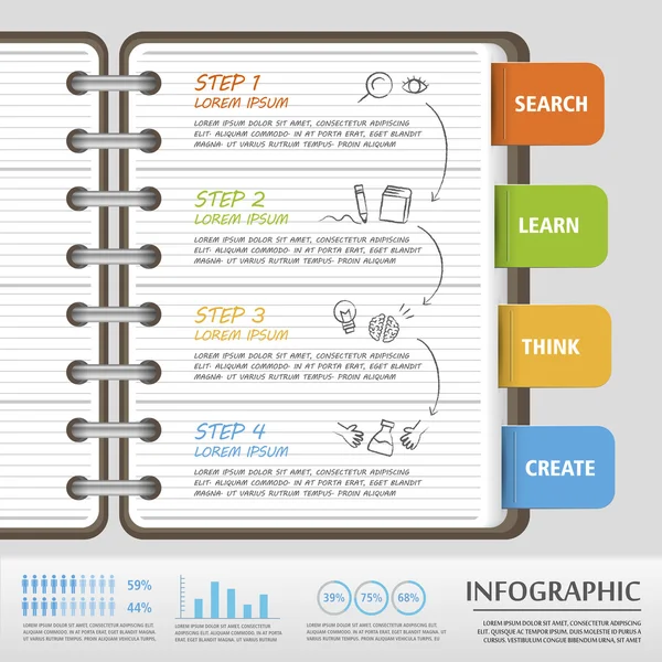 Plantilla infográfica educativa — Archivo Imágenes Vectoriales