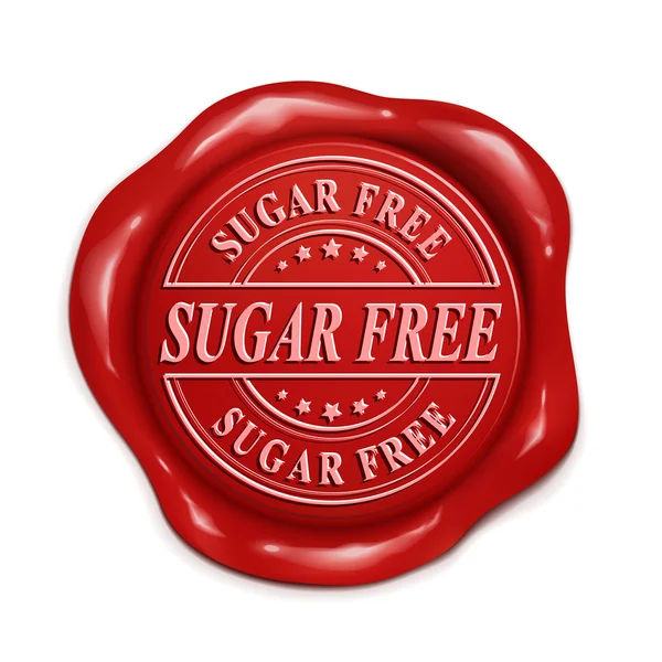 Sugar free 3d piros pecsét viasz — Stock Vector