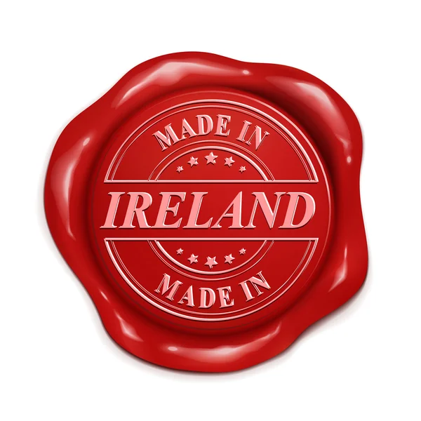 İrlanda 3d yapılmış kırmızı mum mühür — Stok Vektör