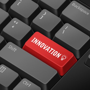 yenilik kavramı ile 3d bilgisayar klavye