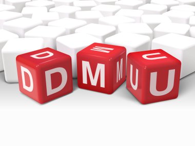 3D zar illüstrasyon kelime dmu ile