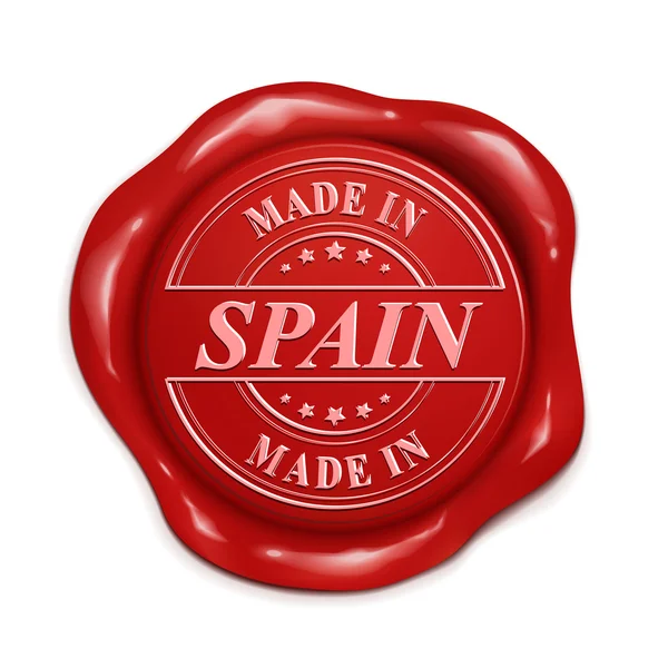 스페인에서 만든 3d 빨간 왁 스 물개 — 스톡 벡터