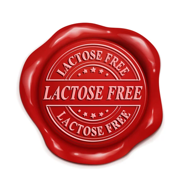 Lactose vrije 3d rode lakzegel — Stockvector