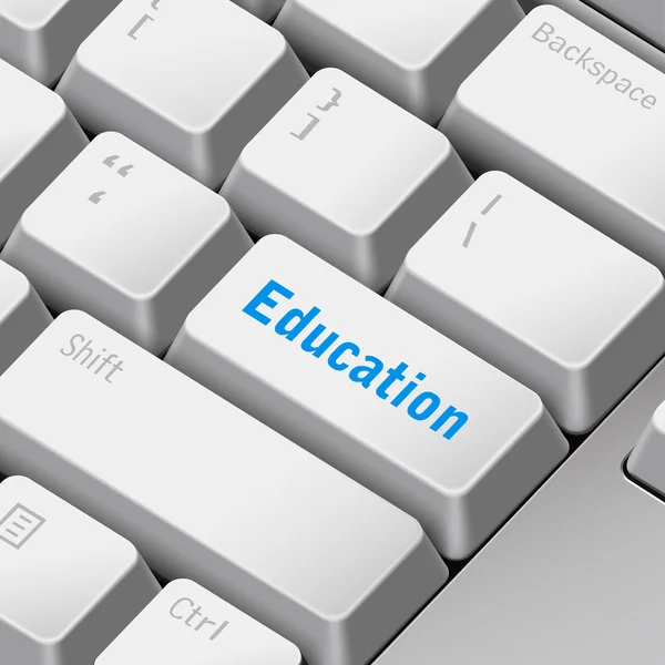 Концепція освіти з 3d комп'ютерною клавіатурою — стоковий вектор