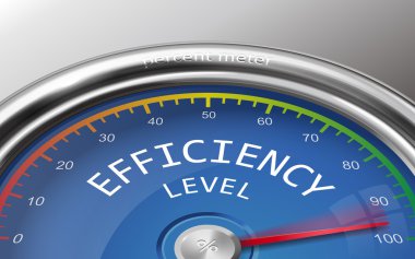 efficiency level conceptual 3d illustration meter indicate hundr clipart