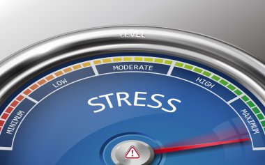 stres kavramsal 3d çizim Ölçer göstergesi