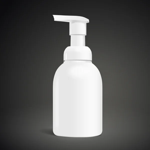 Botella cosmética en blanco — Vector de stock