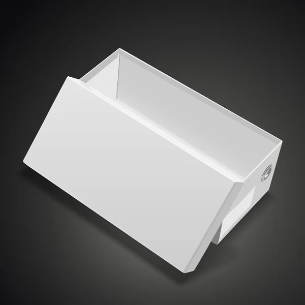 Caja de zapatos en blanco — Vector de stock