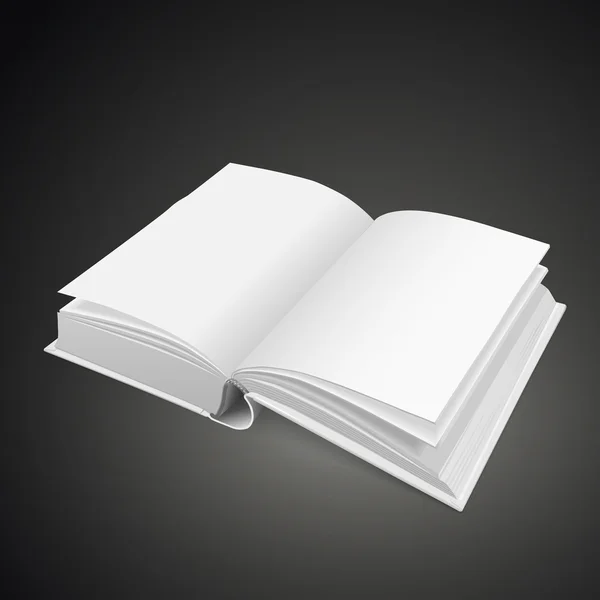 Abrir libro en blanco — Vector de stock