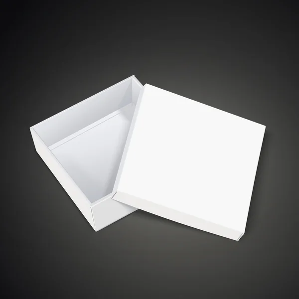 Abrir vacío caja en blanco — Vector de stock