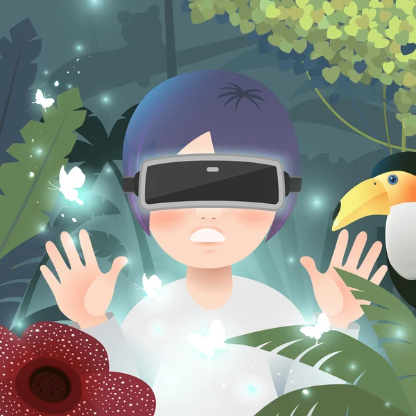 Virtual Reality flaches Design — Stockvektor