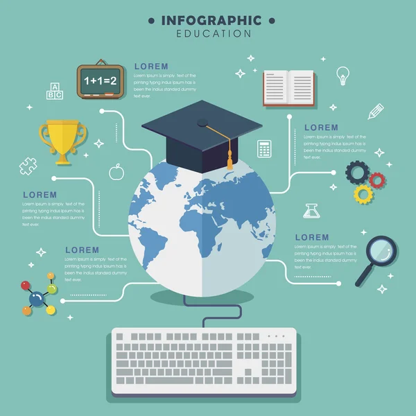 Εκπαίδευση infographic πρότυπο — Διανυσματικό Αρχείο