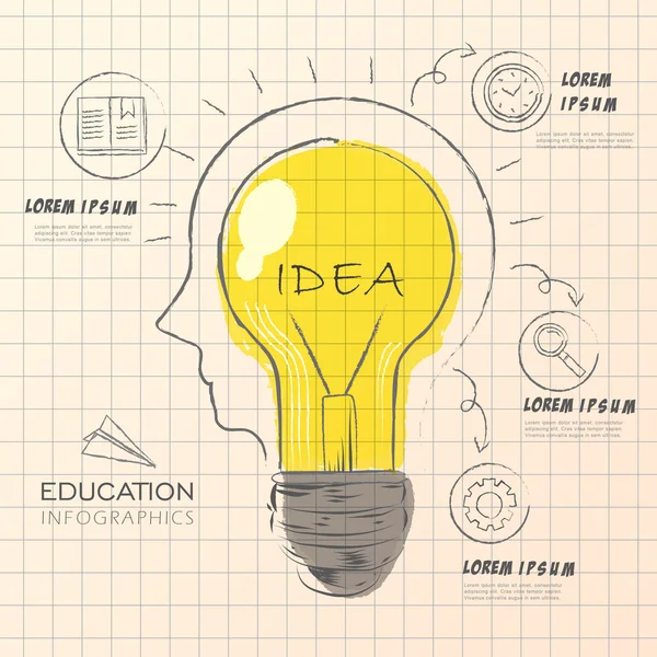 Plantilla infográfica educativa — Vector de stock