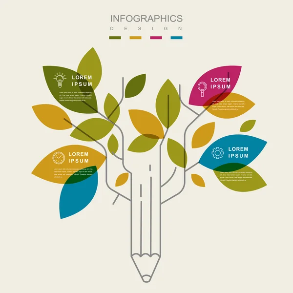 Инфографический шаблон образования — стоковый вектор