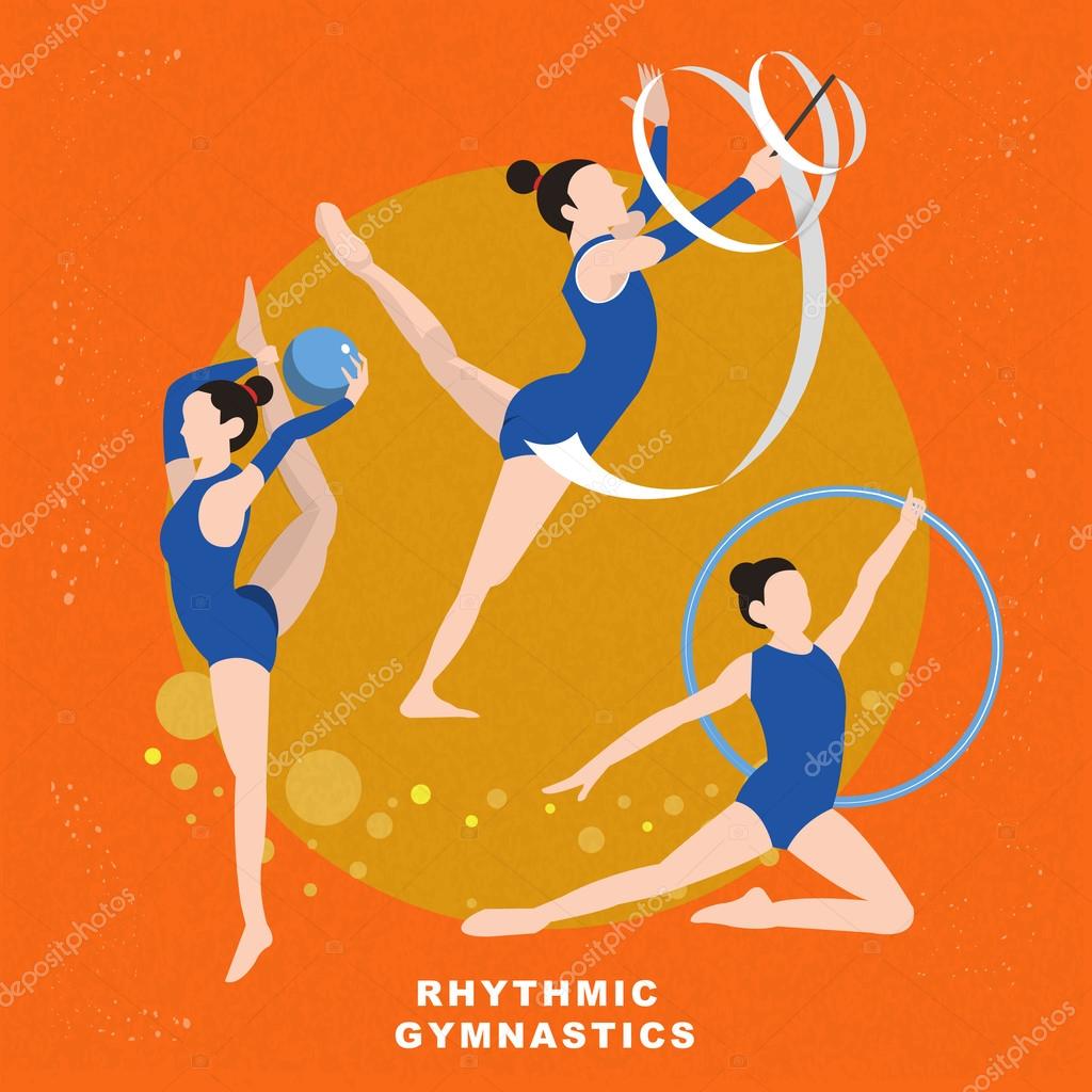 Rhythmic gymnastics concept Stock Vector Image by ©HstrongART 117637330
