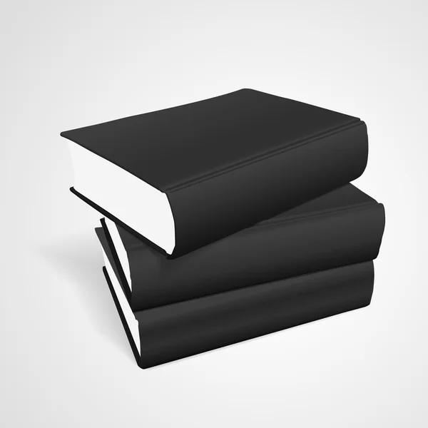 Montón de libros en blanco — Vector de stock