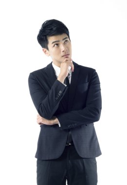 düşünceli genç işadamı