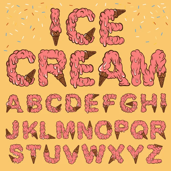 Font gelato — Vettoriale Stock