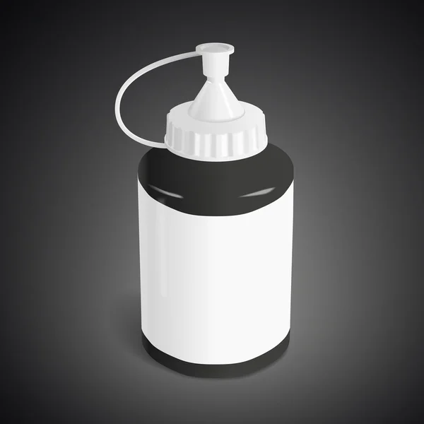 Botella de pintura en blanco — Vector de stock