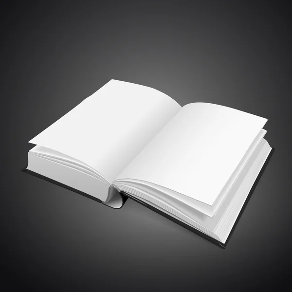 Abrir libro en blanco — Vector de stock