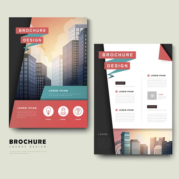 Trendy brochure template — Stock Vector