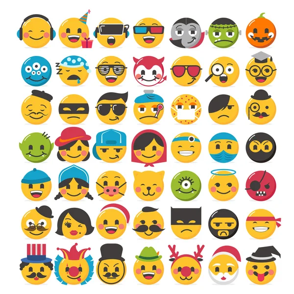 Emoticons engraçados design —  Vetores de Stock