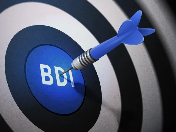 BDI cél ütő dart nyíl — Stock Vector