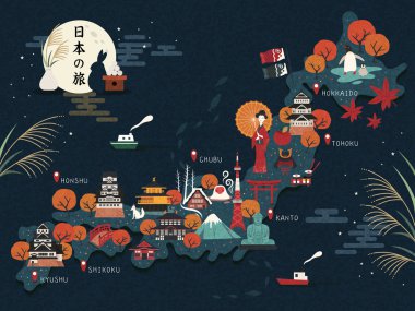 Japonya seyahat harita