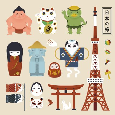 Japon kültürünün sembolü koleksiyonu