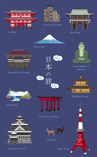 Diseño de póster Japón — Vector de stock