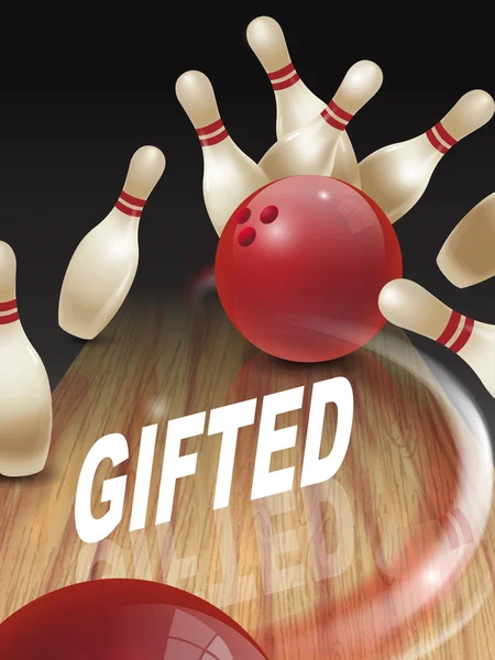 Streik Bowling 3D Illustration — Stockvektor