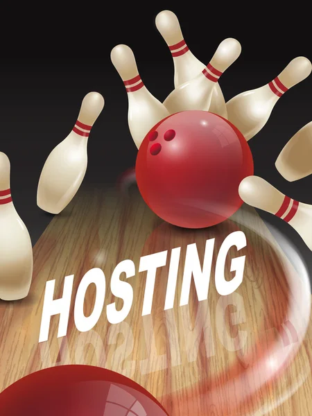 Grève bowling illustration 3D — Image vectorielle